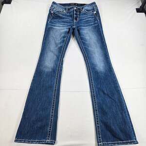 Miss Me Mid Rise Western Hailey Jane Heaven Denim Jeans Women's Size 29